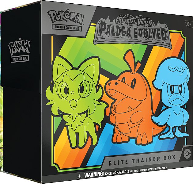 Pokemon Scarlet & Violet: Paldea Evolved Elite Trainer Box (Sprigatito/Fuecoco/Quaxly/Pikachu)